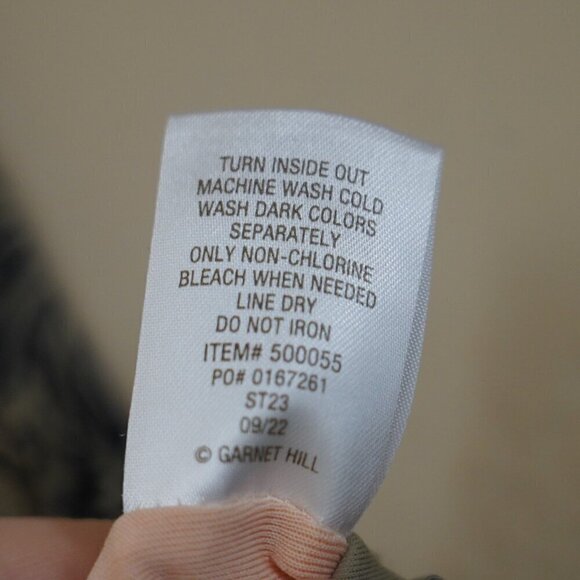 Garnet Hill Active High-Neck One-Piece Swimsuit Olive Green Floral 14 Beach - Picture 10 of 10